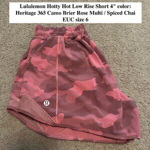 Lululemon Hotty Hot Low Rise Short 4"
